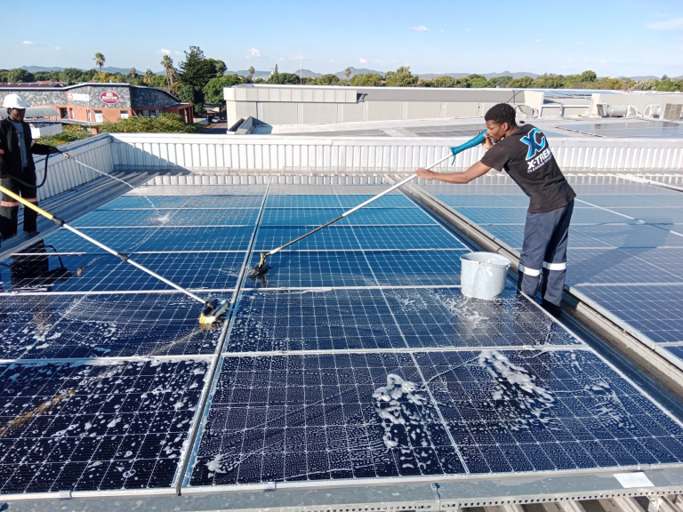 Solarpanelreinigungsprozess