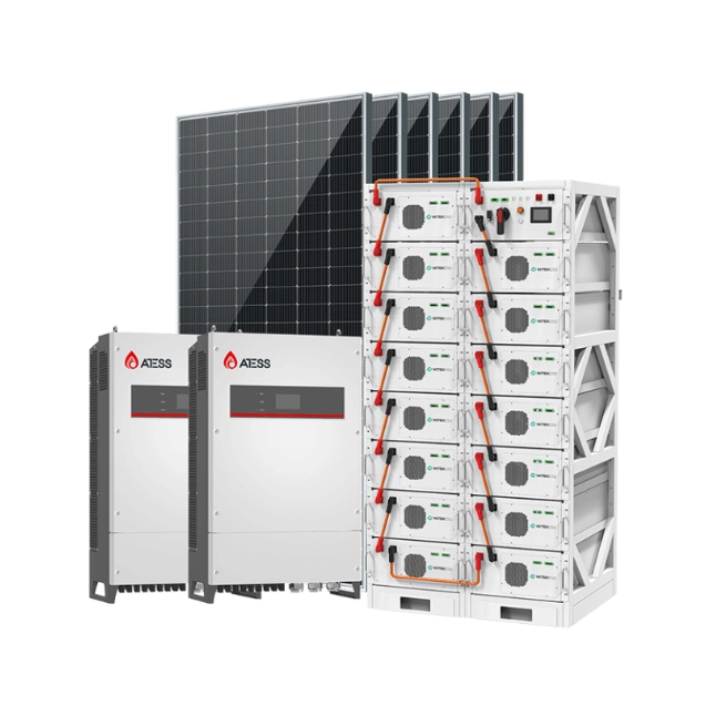 100KW Hybrid Solar System With 225KWH Lithium Battery