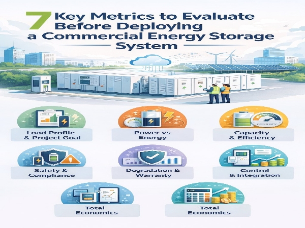 7 Metrics Before Deploying a Commercial Energy Storage System