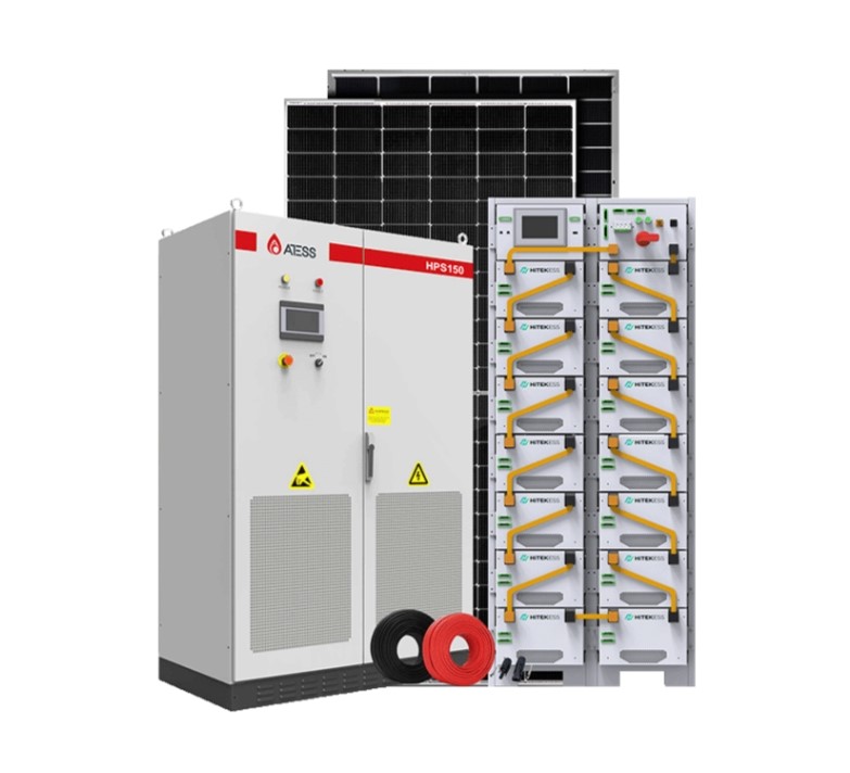 150KW Industrial Hybrid Solar Power System With 286KWH Battery