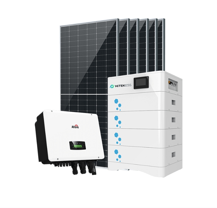 Sistema solar doméstico híbrido de 20KW con batería de litio de 40KWH