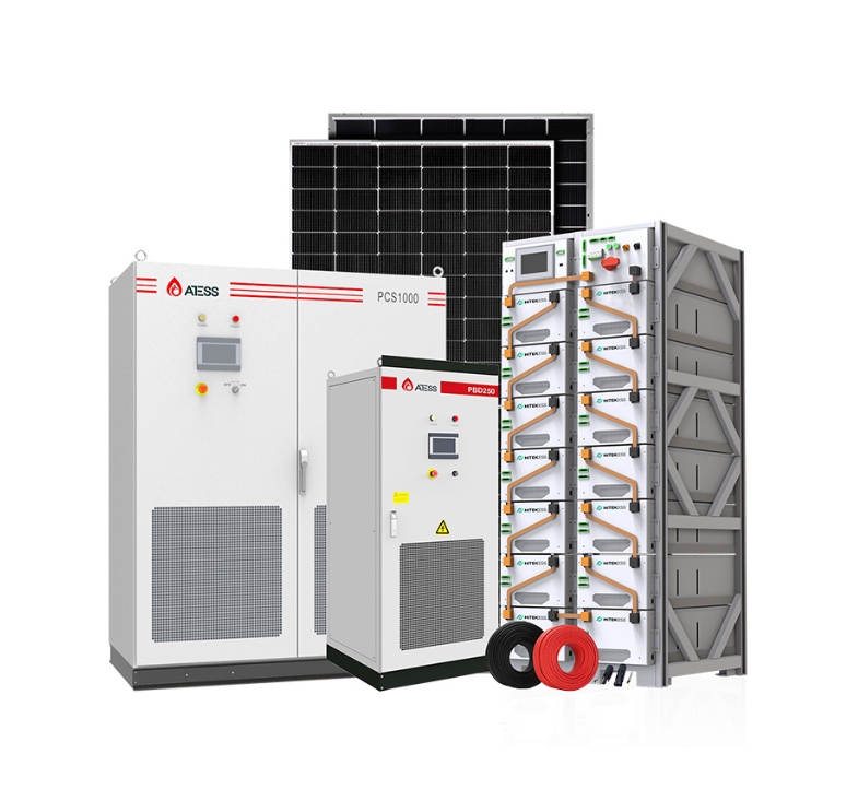 نظام شمسي هجين HITEKESS 1MW مع بطارية LFP 2.15MWH